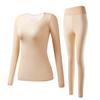 Traje de ropa embellecedora de la piel con ácido hialurónico para otoño e invierno de alta elasticidad, manga larga, antiestático, ropa interior térmica sin costuras, camiseta base para mujer