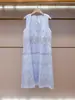 Shenzhen Nanyou Roupa Feminina de Alta Qualidade Verão Nova Moda Elegante Casual Corte Reto Slim Fit Sem Mangas Vestido Regata