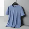 Ventas Directas de Fábrica Artículos en Stock en el Puesto Camiseta Transpirable de Secado Rápido para Hombre de Nylon Hielo Seda Cuatro Agujas Seis Hilos Deportes al Aire Libre
