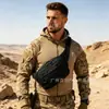 Riñonera exterior con bolsillo para botella de agua, nueva bolsa cruzada para el pecho para hombre, bolsa táctica cruzada para almacenamiento de armas, riñonera para botella de agua para ciclismo