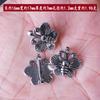 Flor de Rosa de Cobre Chapada en Plata Mariposa Doble Felicidad Conector Broche Broche Universal DIY Pulsera de Cuentas Hecha a Mano Accesorios para Collar