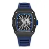 Novo Relógio Richard Formato Barril AliExpress Relógio de Pulso Quartz Transfronteiriço Relógio Masculino de Silicone Relógio de Pulso Esportivo de Negócios Masculino