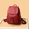 Mochila atmosférica para mujer, nueva mochila de cuero suave de gran capacidad y combinable, ideal para estudiantes, viajes al aire libre, 2022