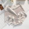 Roupa íntima feminina de cintura alta com virilha de seda de amoreira antibacteriana, shorts modeladores de barriga e levantadores de quadril, shorts triangulares confortáveis e respiráveis