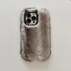 Peluche de piel de zorro adecuado para funda de teléfono iPhone 18 Apple 17promax color sólido 16 Europeo y Americano 15 Otoño e Invierno Nuevo Estilo