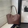 Bolsa de mão decorativa com fivela de cinto casual, moderna e de grande capacidade, bolsa de ombro e bolsa tote de alta qualidade para o dia a dia