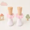 Nuevos Calcetines de Algodón para Niñas Estilo Princesa con Lunares y Encaje en Colores Dulces Calcetines de Encaje para Bebé Venta al por Mayor Múltiples Colores Disponibles