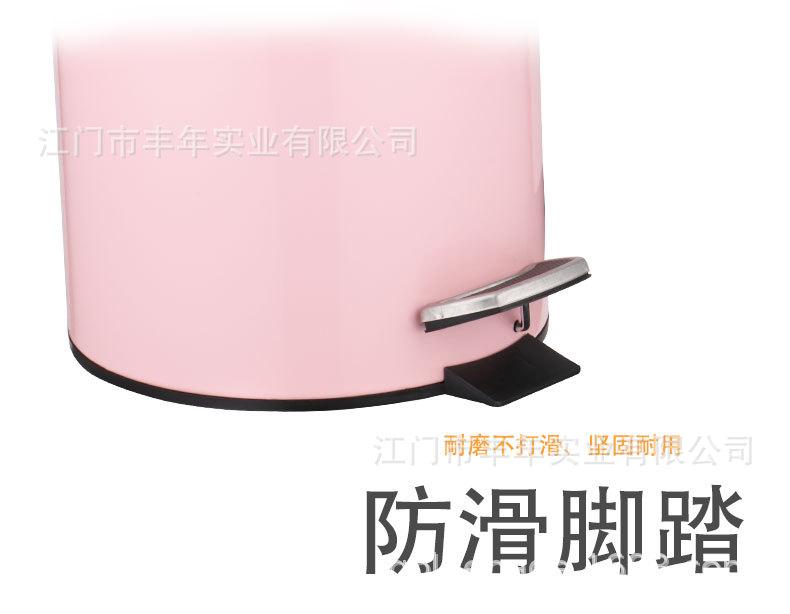 不锈钢垃圾桶厂家圆形家用厨房酒店卫生间创意现代脚踏