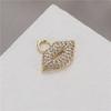 Accesorios de Joyería Labios Europeos Estilo Hermoso Corazón de Durazno Ángel Colgante Vintage Accesorios Combinables Cobre Chapado Oro de 14K Colgante Doble