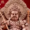 Cangcun Cobre Morado "Jambhala" Uso en Interiores Hogar "Dharmapala" Adorno de Estatua de Buda de Cobre de Escritorio