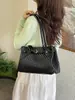 Bolsa Grande Capacidade Nova Tendência Moda Textura Simples Personalidade Única Bolsa de Ombro Único Bolsa Tote Feminina Primavera 2026