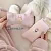 Calcetines de otoño e invierno para mujer hasta la pantorrilla, forrados de felpa, engrosados, cálidos, lindos calcetines para dormir en casa, calcetines largos de maternidad