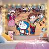 Anime Doraemon Dibujo Animado Lindo Estilo Sanador Tela Colgante Tela de Fondo para Fotos de Celebridades de Internet Cubre Cama para Dormitorio Tela Colgante