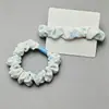 Elástico de Cabelo Floral de Chiffon Suave Estilo Coreano para Meninas, Corda de Cabelo Elástica Alta para Coque