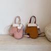 2025 nueva moda lana de cordero felpa guante bolso vintage ante esmerilado bolso de mano bandolera