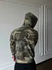 Sudadera con capucha y estampado de camuflaje americano para hombre y mujer, Otoño, Estilo coreano relajado, Ropa de abrigo, corte limpio, Cárdigan versátil