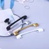Alça de liga de alumínio estilo moderno americano europeu alça preto dourado gaveta banheiro sapatos armário de roupas feminino dedo furo único acessórios de ferragem