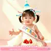 Diadema Sombrero de Cumpleaños Cinta para Fiesta para Niñas Pequeñas y Niños, Cinta Ceremonial con Ambiente Festivo, Accesorios para Fotos, Palitos Retorcidos Hechos a Mano