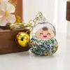 TikTok Explosiones Cuentas de Colores Tela Rab Llavero Creativo Serie de Aceite Muñeca Botella de Arena Colgante Pequeño Adornos de Regalo