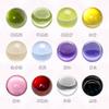 Huagang Gem Cuentas Redondas Zirconia de Color Cuentas de Luz Piedra Suelta Multicolor Esférica Gema CZ Artificial de Color Cuentas Dispersas con Cuentas