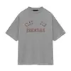 Camiseta Informal Suelta de Marca de Moda Estilo Europeo y Americano High Street Sub-línea Fog Estampado de Letras Ess Versátil para Ropa Urbana