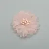 Estilo Coreano Flores de Gasa de Cristal Accesorios para Ropa DIY Broches Hechos a Mano Flores para Zapatos Empaque en Caja Flores Decorativas con Productos Semi-terminados Venta al por Mayor