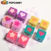 Corazón Cuadrado de Cuentas de Dos Colores Estrella de Cinco Puntas Superficie Ab Gráficos Lindos Cuentas Ins Joyería Hecha a Mano DIY Cadena de Bolso Cadena de Teléfono Móvil