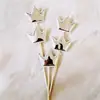Material de decoración de bandera de PU pastel de cumpleaños pastel corazón de melocotón amor estrella de cinco puntas Corona tarjeta de inserción de palillo
