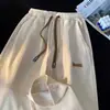 Pantalones de Pierna Recta Finos de Seda de Hielo para Hombre de Verano, Marca de Moda, Sensación de Alta Gama, Diseño de Pierna Ancha, Pantalones Largos Casuales Sueltos, Suministro Directo Transfronterizo
