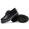 1461Bex Suela Gruesa 3 Ojales Caña Baja Piel Genuina Estilo Británico Punta Redonda Casual Zapatos de Pareja para Hombre Zapatos para Mujer Botines Bajos con Suela de Plataforma Gruesa