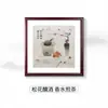 Nova arte de parede estilo chinês para sala de estar e sala de jantar, pintura chinesa tradicional, pintura decorativa para casa aconchegante inspirada em Zen para sala de chá, pintura de parede para hall de entrada, formato quadrado
