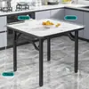 Mesa de Jantar Quadrada Simples, Mesa com Fogo, Mesa Dobrável para Apartamentos de Aluguel e Dormitórios, Mesa Dobrável Quadrada Pequena Espessada para Apartamentos Pequenos