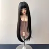 Peluca para muñeca BJD, cabello largo liso corte princesa de seda suave, adecuada para uso diario, se puede modificar manualmente, adecuada para muñecas 1/3, 1/6