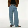 Novedad moda otoño 2026, jeans versátiles casuales de pierna recta lavados para mujer, pantalones de pierna ancha ajustados de cintura alta