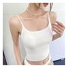 Camisola blanca de tirantes finos con espalda descubierta y almohadilla para el pecho de Pure Spice Girl, diseño interior ajustado, base Sense