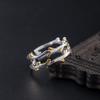 Anillo de Vid Pequeño Fresco Estilo Coreano S925 Plata Su 18 Anillo de Boca Viva Rama de Sauce Pequeña Fresca Estilo Ins Moda para Mujer