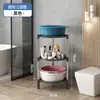Suporte de lavatório de piso para uso doméstico em áreas rurais, resistente e durável, tubo de suporte de aço inoxidável, suporte para lavatório, de piso