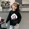 Nuevo Top Infantil Súper Lindo 2026, Hermosa Camiseta Básica, Estampado de Dibujos Animados de Primavera, Algodón Puro, Manga Larga para Niñas