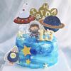 Decoração de Bolo de Assar Astronauta Espaço Planeta Foguete Nave Espacial Inserção Tema Estrela Plug-in para Bolo