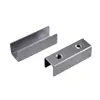 Conector para tubo cuadrado a presión tipo C, pieza sin soldar, abrazadera en forma de U, conector de inserción, conector para estante de exhibición de muebles