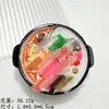 Olla caliente de comida para picar grande, comida de simulación para jugar, accesorios de resina, funda para teléfono móvil, decoración de coche de belleza, imanes para refrigerador