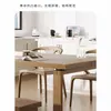 Nova Mesa de Jantar e Escrivaninha Mobien Estilo Chinês para Sala de Estar, Mesa Longa no Mesmo Estilo Nórdico do Conjunto de Mesa de Jantar em Madeira de Freixo Branco