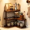 Estante de Almacenamiento para Mesa de Comedor Organizador de Vasos de Escritorio Mesa Pequeña de Múltiples Niveles para Encimera de Sala de Estar Estante para Organizar y Colocar Vasos de Agua