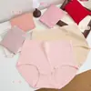Panty de algodón de color liso, talla mediana y grande, cómodo, transpirable, para mujer, estilo triángulo