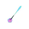 Cuchara mezcladora de regalo de Navidad cuchara de flor de acero inoxidable estilo japonés para remover café vajilla chapada en oro se puede personalizar con logo