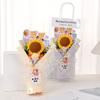 Regalo para el Día del Maestro 2025 Ramo de Girasol Sonriente de Lana Flores Tejidas Terminadas para Maestras de Jardín de Infancia
