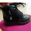 Botas de Algodão Vídeo Real Nova Couro Genuíno Botas Martin com Forro de Lã Confortáveis Botas Curtas Botas de Neve Estilo Britânico Botas Femininas Sapatos de Algodão