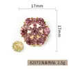 Botones Metálicos de Lujo con Incrustaciones de Diamantes, Botones Coloridos Vintage, Botones Huecos de Diamante, Accesorios Decorativos con Base de Aleación, Suministro de Fábrica