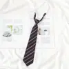 Rojo Oro y Rayas Rojas Estilo Perezoso Estilo Japonés Estilo Preppy Corbata Foto de Graduación Femenina Marrón Uniforme de Licenciatura Masculino Corbata