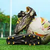 Novos tênis de futebol infantis com velcro para meninos, adolescentes e estudantes, travas TF, travas longas AG, calçados esportivos para competição e treinamento